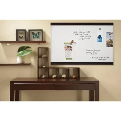 Dry Erase*Quartet Magnetic Dry-Erase Whiteboard, Mahogany Finish and Aluminum Frame, 2' x 3'