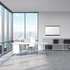 Dry Erase*Quartet Magnetic Dry-Erase Whiteboard, Mahogany Finish and Aluminum Frame, 2' x 3'