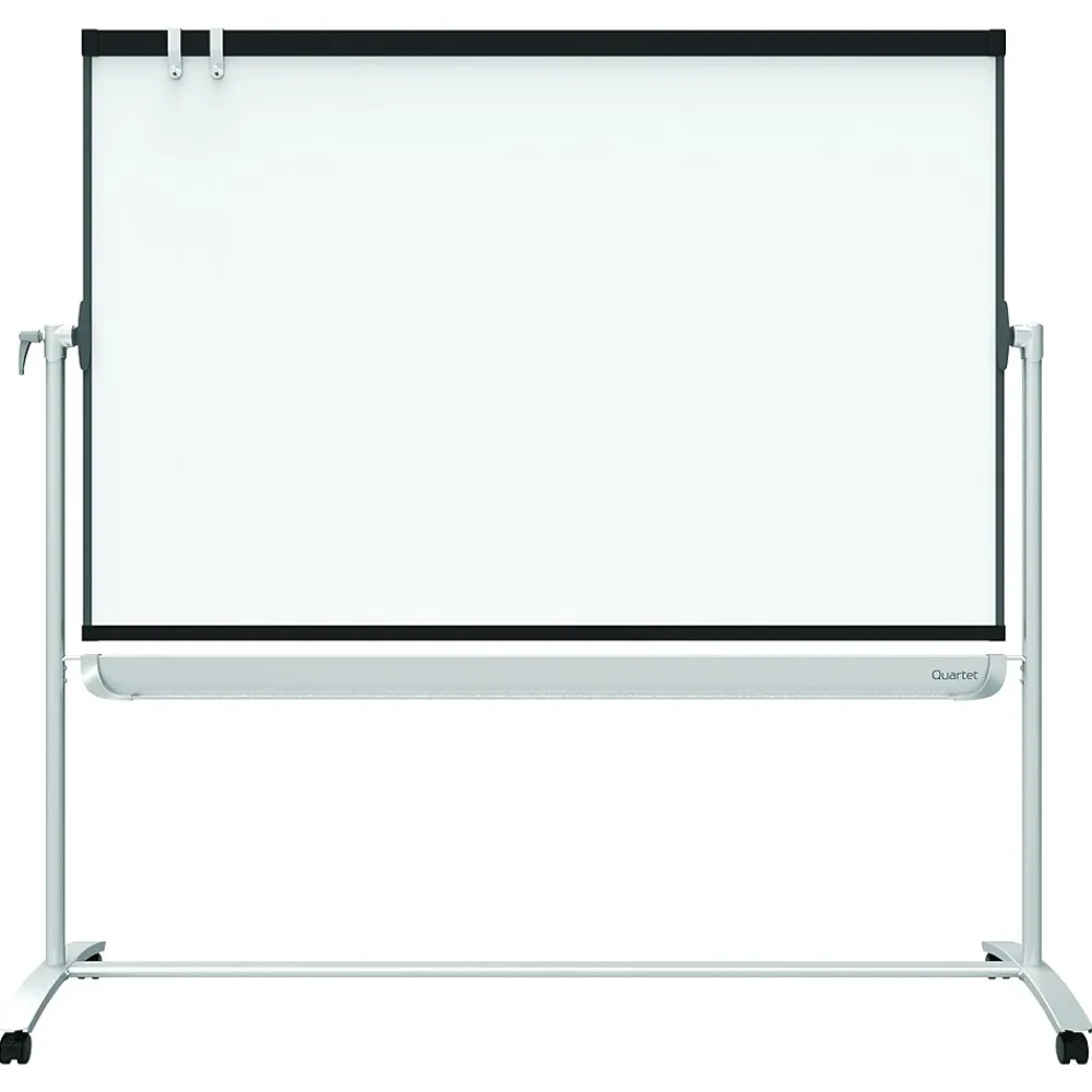 Dry Erase*Quartet Prestige 2 Magnetic Mobile Presentation Whiteboard Easel, 6' x 4' (ECM64P2)