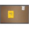 Bulletin*Quartet Prestige Cork Bulletin Board, Graphite Frame, 2'H x 3'W (QTB243G)