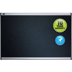 Bulletin*Quartet Prestige Foam Bulletin Board, Aluminum Frame, 2'H x 3'W (QTB343A)