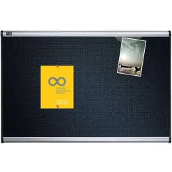 Bulletin*Quartet Prestige Foam Bulletin Board, Aluminum Frame, 2'H x 3'W (QTB343A)