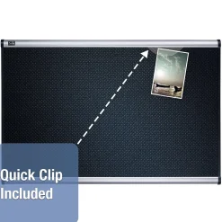Bulletin*Quartet Prestige Foam Bulletin Board, Aluminum Frame, 3'H x 4'W (B344A)