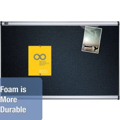 Bulletin*Quartet Prestige Foam Bulletin Board, Aluminum Frame, 4'H x 6'W (B347A)
