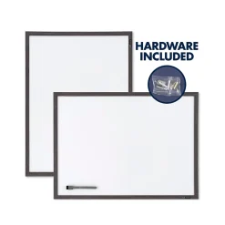 Dry Erase*Quartet Steel Dry-Erase Whiteboard, Gray Frame, 2' x 1.5' (Q052317W00-STPR)