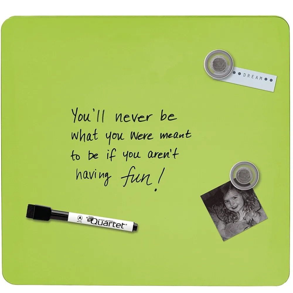 Dry Erase*Quartet Tin Dry-Erase Board, 1' x 1', Assorted Colors (TSQ1212A)