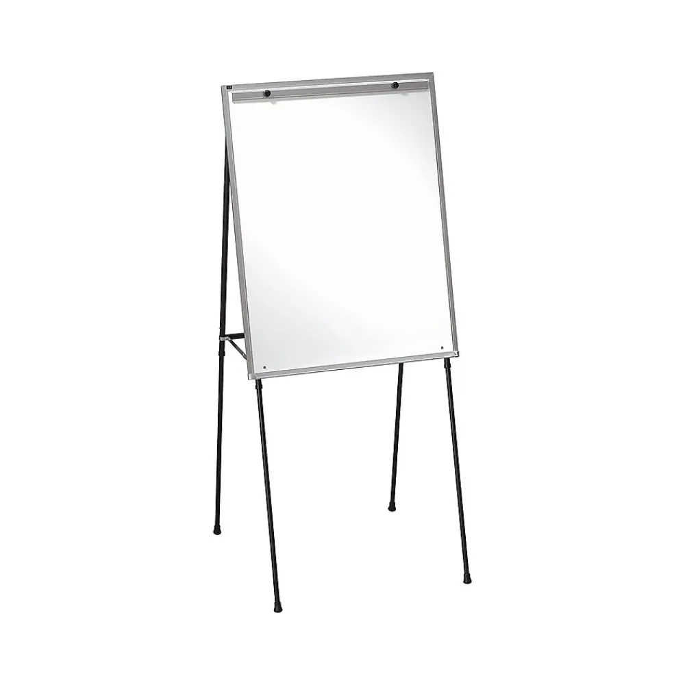 Dry Erase*Quartet Total Erase Flip Chart Easel, 70", Black Steel (81E)