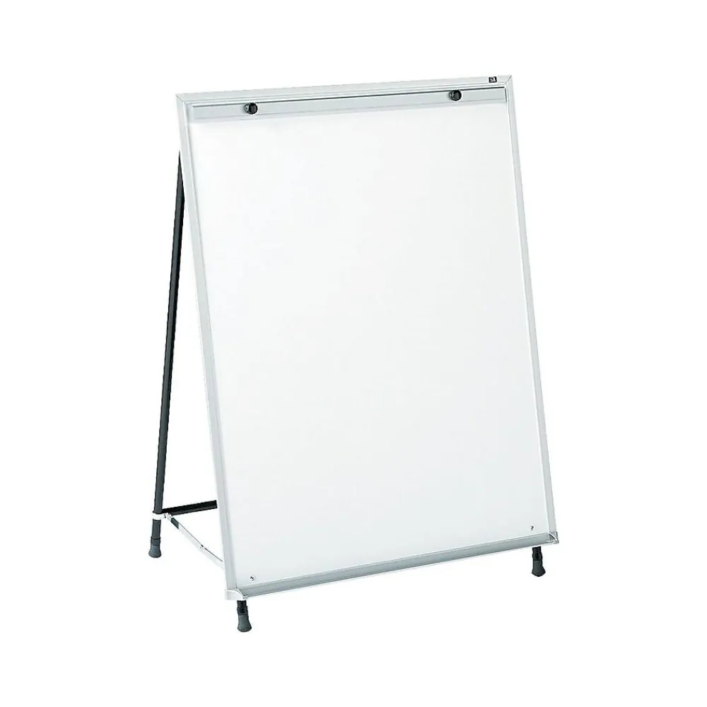 Dry Erase*Quartet Total Erase Flip Chart Easel, 70", Black Steel (81E)