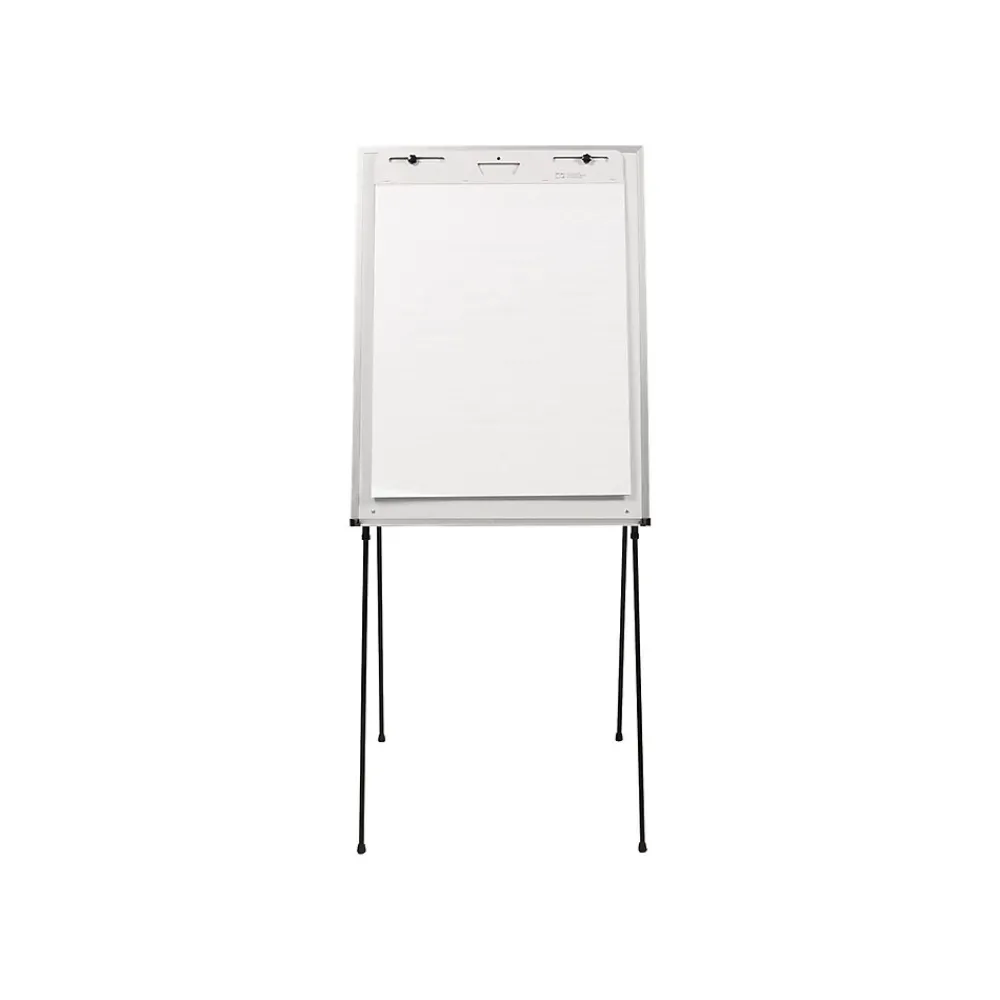 Dry Erase*Quartet Total Erase Flip Chart Easel, 70", Black Steel (81E)