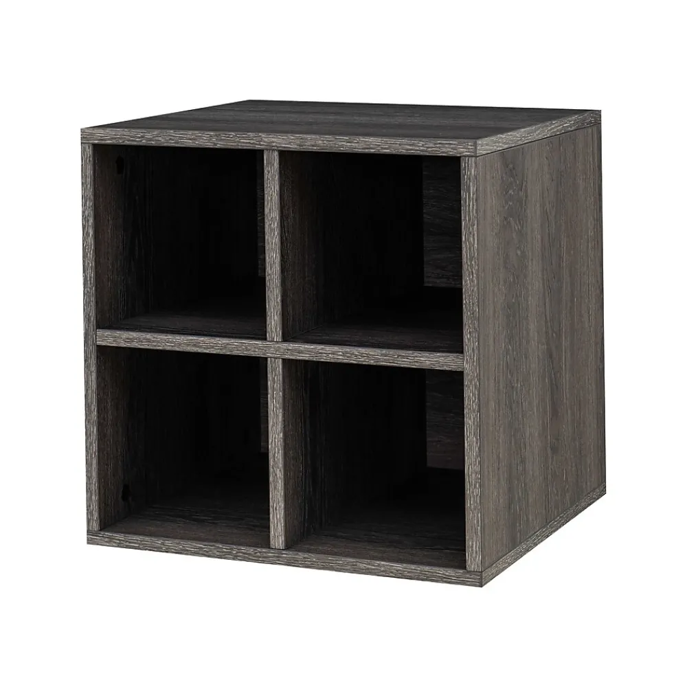 Storage Cabinets*QUUBs 15.75" Storage Cabinet with 2 Shelves, Weathered Gray (G115002300)