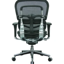 Office Chairs*Eurotech Raynor Mesh/Leather Mid Back Ergo human Chair, Black