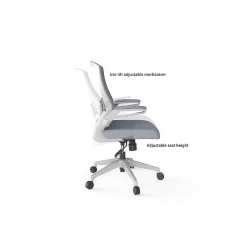 Office Chairs*RAYNOR GROUP ION Fabric Task Chair, Gray/White (ION-WH-GRY)