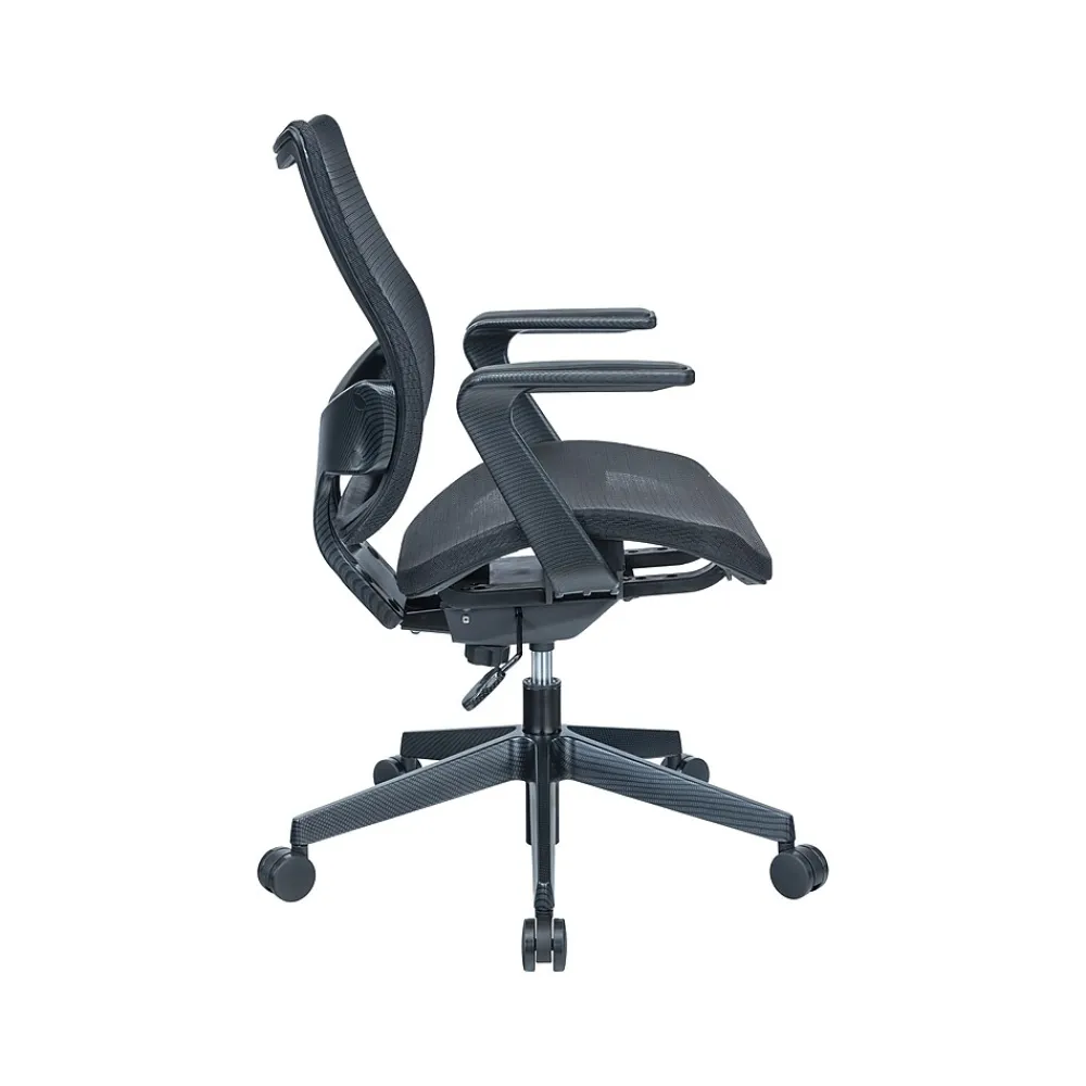 Office Chairs*RAYNOR GROUP Sharper Image Ergonomic Mesh Swivel Task Chair, Black (SI-100-BLK)