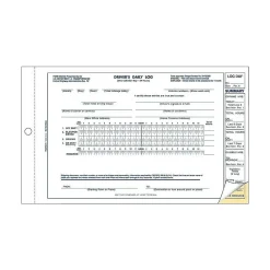 Business Forms*Rediform 2-Part Carbonless Driver's Daily Logs, 9.13"L x 5.5"W, 31 Sets/Book (REDS5031NCL)