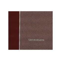 Accounting & Record Journals*Rediform Visitor Book, 9.88" x 8.5", Burgundy, 64 Sheets/Book (57-803)
