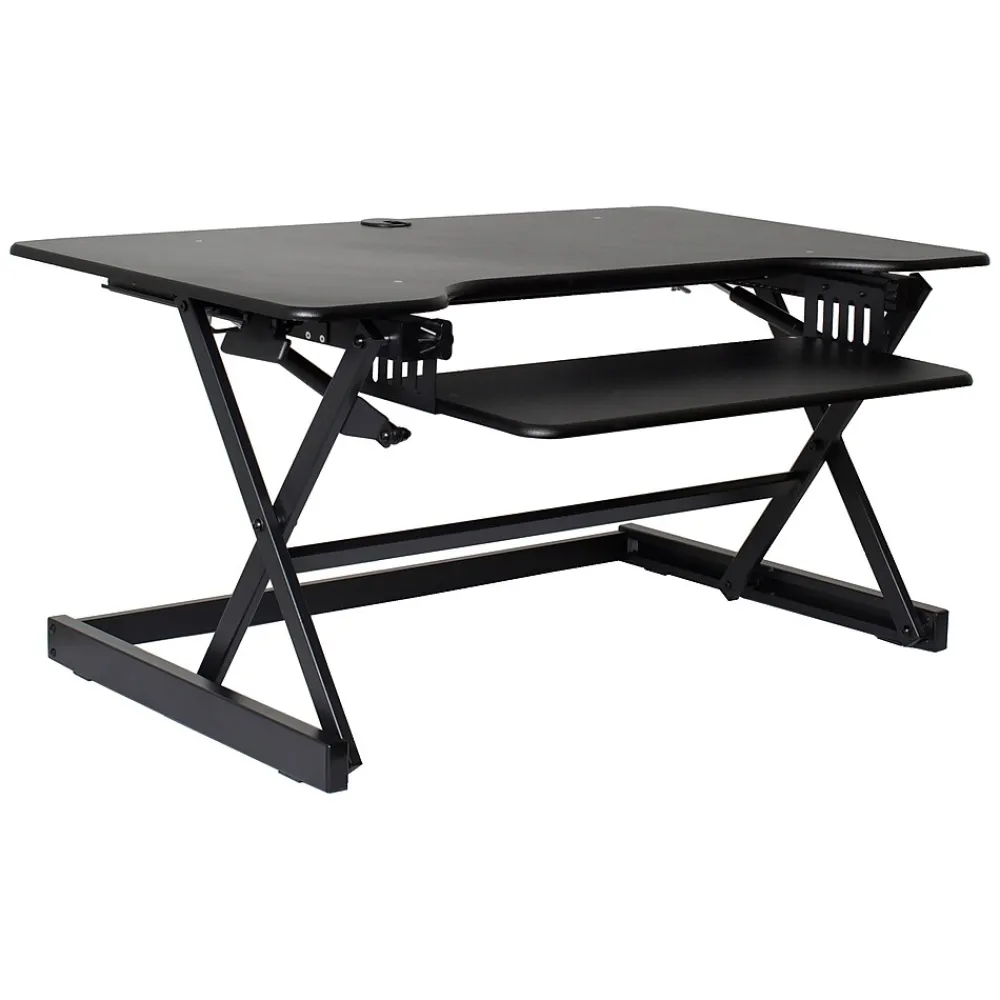 Standing Desks*Rocelco 40"W Manual Adjustable Standing Desk Converter, Black (R DADRB-40)
