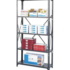 Shelving*Safco ® 75" High Commercial Shelving Kit, 5 Shelves and Post Kit, 36Wx18"D