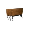 Office Desks*Safco FLIP-N-GO 24 x 72 NEPAL TEAK/BLK