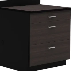 Storage Cabinets*Safco 36"H Modular Break Room Three Drawer Base Cabinet, Asian Night/Black (1703AN)