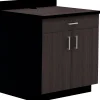 Storage Cabinets*Safco 36"H Modular Break Room Two Doors/One Drawer/One Adjustable Shelf Base Cabinet, Asian Night/Black (1701AN)