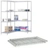 Shelving*Safco Industrial Extra 2-Shelf Metal Shelf, 48.03", Metallic Gray (5293GR)
