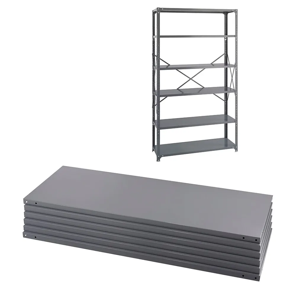 Shelving*Safco Industrial Metal Stand Alone, 48.03", Gray (6253)