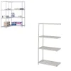 Shelving*Safco Industrial 4-Shelf Metal Unit, 36", Metallic Gray (5286GR)