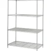 Shelving*Safco Industrial 4-Shelf Metal Stand Alone, 48.03", Metallic Gray (5294GR)