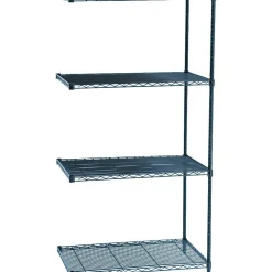 Shelving*Safco Industrial 4-Shelf Wire Unit, 36", Black (5289BL)