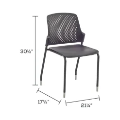 Folding & Stacking*Safco Next High-Impact Polypropylene Office Chair, Black, 4/Carton (4287BL)