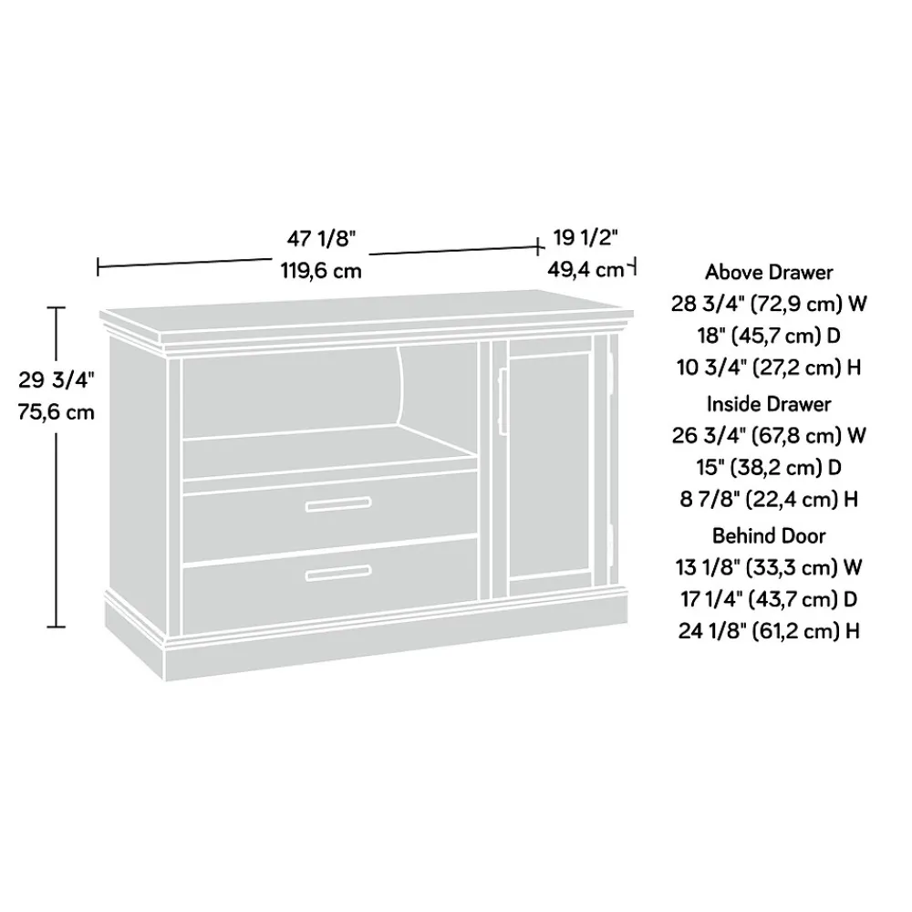 File Cabinets*Sauder Aspen Post File Credenza, Letter/Legal Size, Prime Oak (427020)
