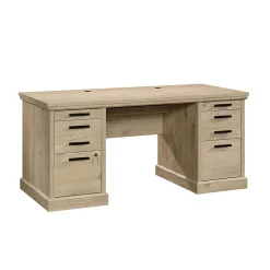 Computer Desks*Sauder Aspen Post 65"W Executive Computer Desk, (426487) Prime Oak