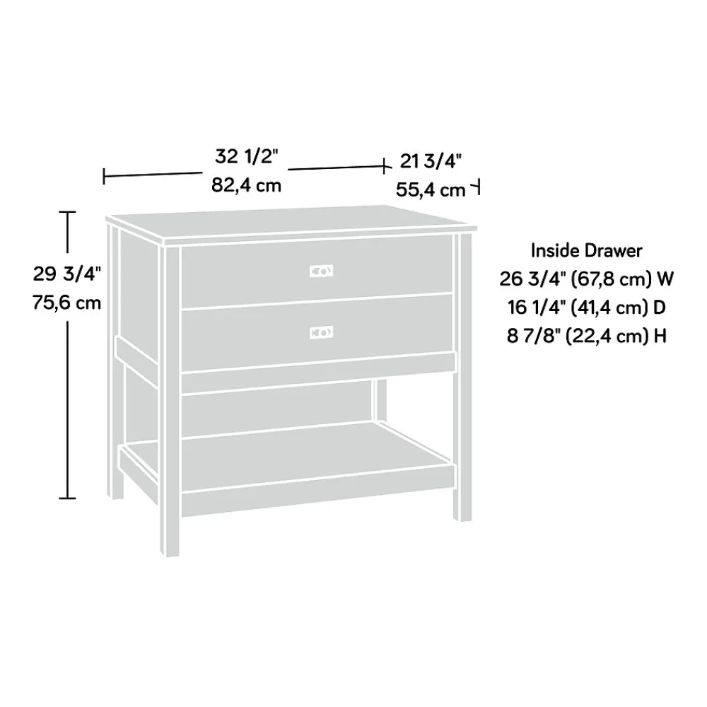File Cabinets*Sauder Cottage Road Lateral File Cabinet, Letter/Legal Size, 30"H x 32"W x 22"D, Soft White (427307)