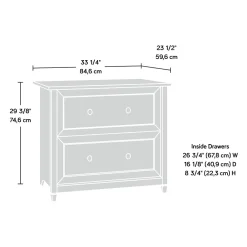 File Cabinets*Sauder Edge Water 2-Drawer Lateral File Cabinet, Letter/Legal Size, Chalked Chestnut (418796)
