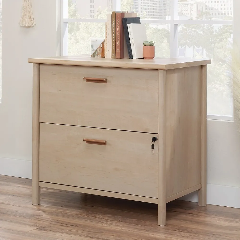 File Cabinets*Sauder Whitaker Point Commercial 2-Drawer Lateral File Cabinet, Letter/Legal Size, Lockable, 31"W x 21"D, Natural Maple (429374)