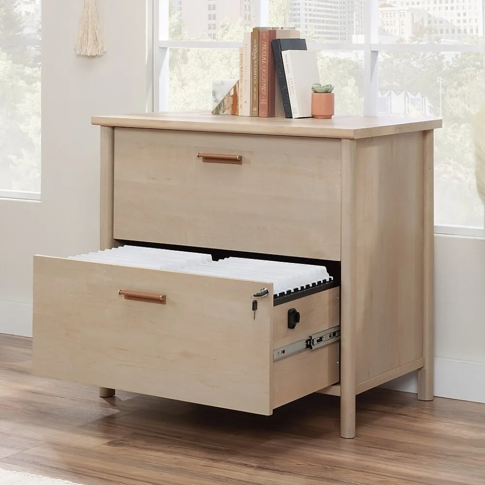 File Cabinets*Sauder Whitaker Point Commercial 2-Drawer Lateral File Cabinet, Letter/Legal Size, Lockable, 31"W x 21"D, Natural Maple (429374)
