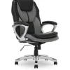 Office Chairs*Serta Amplify Ergonomic Faux Leather/Mesh Swivel Executive Chair, Gray (43673A)