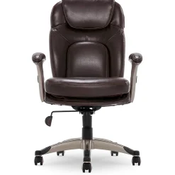 Office Chairs*Serta Back in Motion Bonded Leather Executive Office Chair, Frye Chocolate (44187)