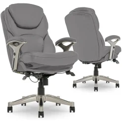 Ergonomic Chairs*Serta Claremont Ergonomic Faux Leather Swivel Executive Chair with Back in Motion Technology, (44186A) Gray