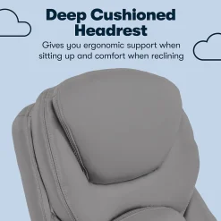 Ergonomic Chairs*Serta Claremont Ergonomic Faux Leather Swivel Executive Chair with Back in Motion Technology, (44186A) Gray