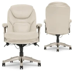 Ergonomic Chairs*Serta Claremont Ergonomic Faux Leather Swivel Executive Chair with Back in Motion Technology, (44186C) Ivory