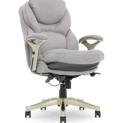 Ergonomic Chairs*Serta Claremont Ergonomic Fabric Swivel Executive Chair with Back in Motion Technology, (44186D) Light Gray