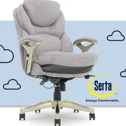 Ergonomic Chairs*Serta Claremont Ergonomic Fabric Swivel Executive Chair with Back in Motion Technology, (44186D) Light Gray