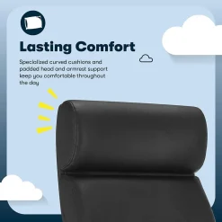 Office Chairs*Serta Comfort Big & Tall Ergonomic Bonded Leather Swivel Executive Chair, Black (CHR10131A)
