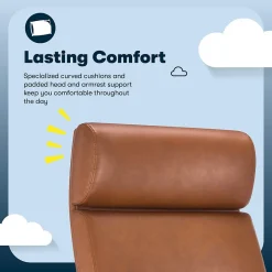 Office Chairs*Serta Comfort Big & Tall Ergonomic Bonded Leather Swivel Executive Chair, Cognac (CHR10131D)