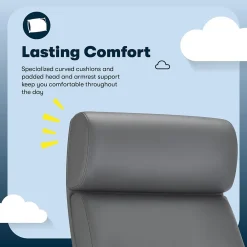 Office Chairs*Serta Comfort Big & Tall Ergonomic Bonded Leather Swivel Executive Chair, Gray (CHR10131C)