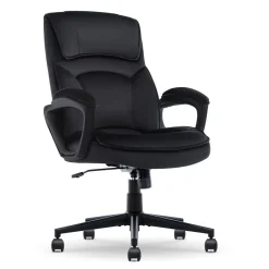 Office Chairs*Serta Comfort Classic Ergonomic Velvet Fabric Swivel Executive Chair, Black (CCHR10005D)