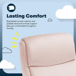 Office Chairs*Serta Comfort Ergo Ergonomic Velvet Fabric Swivel Executive Chair, Pink (CCHR10016D)