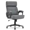 Office Chairs*Serta Comfort Ergonomic Bonded Leather Swivel Executive Chair, Gray (CHR10130C)