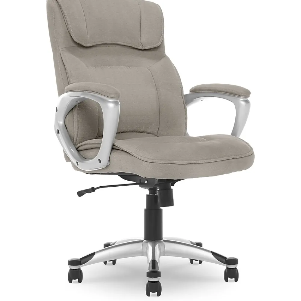 Office Chairs*Serta Cyrus Ergonomic Fabric Swivel Executive Chair, Glacial Gray (47910)